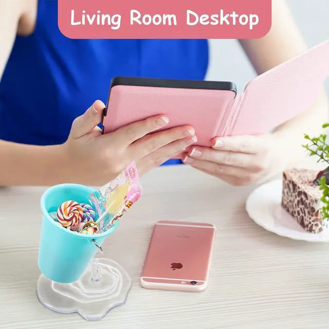 Alt view image 7 of 7 - 2 Pack Pen Holder for Desk, Creative Floating Bucket Cute Pencil Holder Cup for Desk Organizer Accessories Office Decor Back to School Gift for Teachers