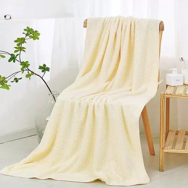 Alt view image 6 of 7 - Super Size Thick Coral Fleece Bath Towel 35 * 70inches, Ultra Soft & Highly Absorbent Quick-Dry Bath Sheet, Plush Microfiber Towel for Adults, Women, Men, Spa, Beach and Gift Ideas