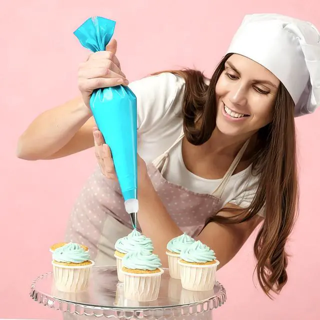 Alt view image 6 of 6 - Piping Bags Set - 6pcs Reusable Silicone Pastry Bags with 3 Couplers Large Icing Decorating Kit for Cake Cookie Frosting Baking Supplies (12"+14"+16")