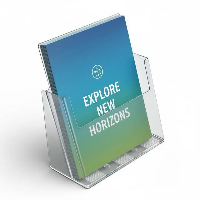 Main image of 252385-1PK Clear Acrylic Letter-Sized Brochure Holder Wall Mount or Countertop Display for 8.5" x 11" Flyers, Magazines, and Pamphlets ( 1-Pack)