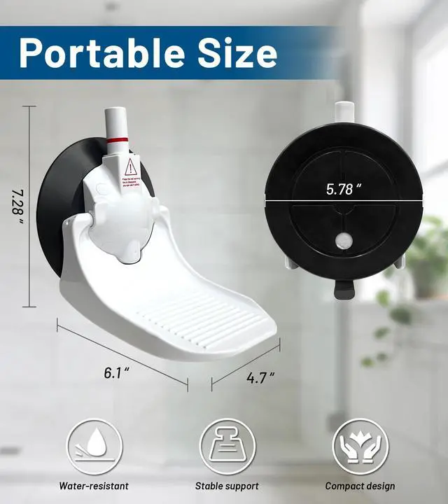 Alt view image 4 of 7 - Shower Foot Rest for Shaving Legs, Anti-Slip Suction Cup Bathroom Step