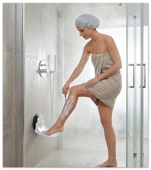 Alt view image 7 of 7 - Shower Foot Rest for Shaving Legs, Anti-Slip Suction Cup Bathroom Step