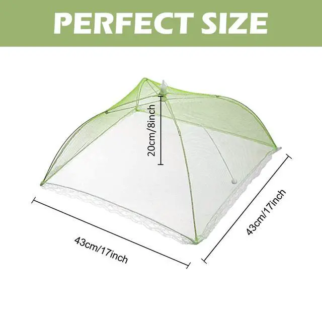 Alt view image 2 of 7 - 7 Pcs Food Covers for Outside, 17 inch Pop-up Umbrella Mesh Food Tents, for Outdoors Parties Picnics BBQs, Reusable and Collapsible Food Tents (Colorful)