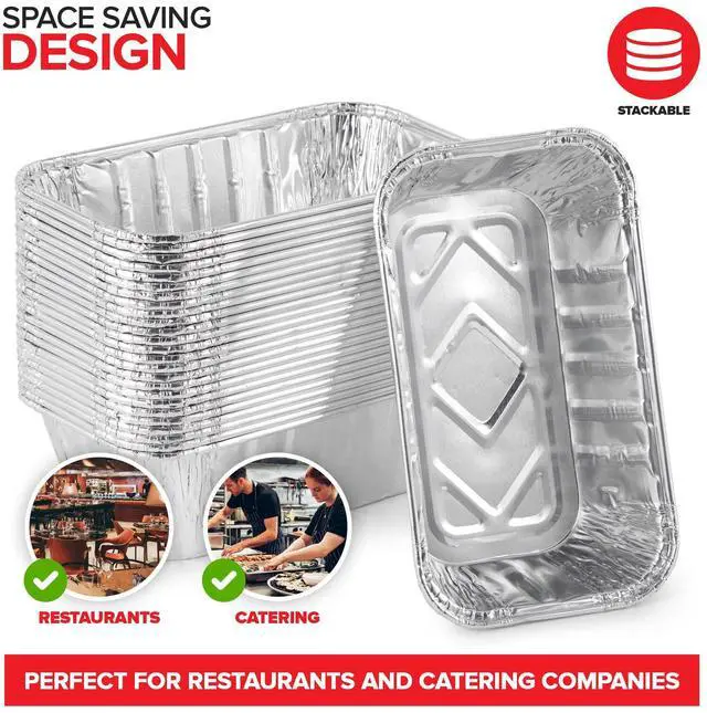 Alt view image 4 of 7 - Aluminum Pans Mini Loaf Pans (50 Pack) 1 Lb Aluminum Foil Tin Pans, Small Loaf Pans 1 Pound Disposable Baking Pans Perfect for Baking Cakes, Bread Loaves - 6 x 3.5 x 2