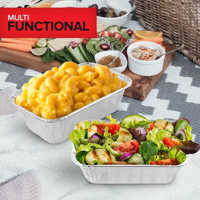 Alt view image 7 of 7 - Aluminum Pans Mini Loaf Pans (50 Pack) 1 Lb Aluminum Foil Tin Pans, Small Loaf Pans 1 Pound Disposable Baking Pans Perfect for Baking Cakes, Bread Loaves - 6 x 3.5 x 2