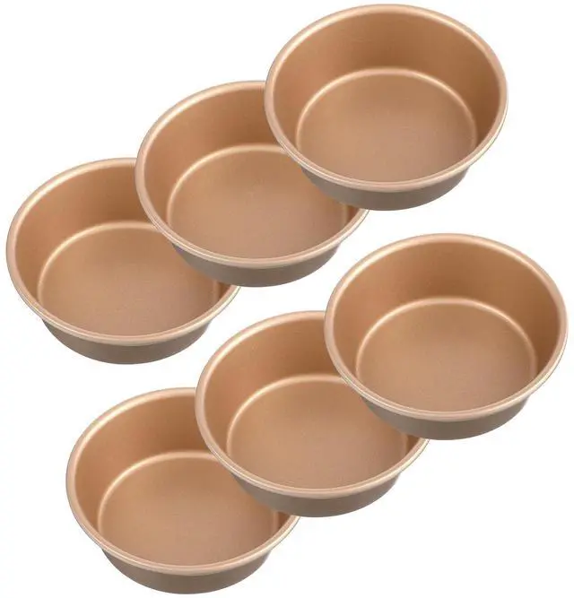 Main image of 6 PCS Air Fryer Mini Pie Pan Tart Tins, Jumbo Muffin Cupcake Pan 4 Inch Air Fryer Hamburger Bun Mold, Non-Stick Air Fryer Egg Baking Pan Individual Mini Cake Pans for Baking