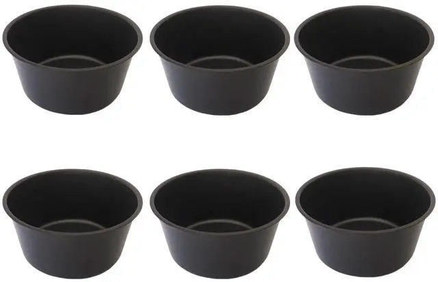 Main image of 6PCS Carbon Steel Popover Pans, Nonstick Mini Yorkshire Pudding Pan, Muffin Cupcake Pans, Individual Egg Tart Molds, Baking Round Cake Cup - Black (3.1" x 1.4")
