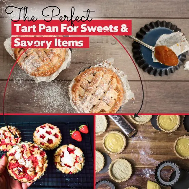 Alt view image 7 of 7 - 8 Pack Mini Tart Pans 4 Inch with Removable Bottom Round Nonstick Deep Quiche Pan, Heavy Duty Perfect for Baking Fruit Tarts, Quiches & Dessert