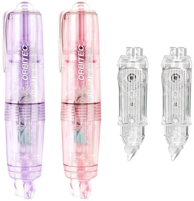 Main image of White Correction Tape Out,Refillable Retractable Quick Dry Japan Aesthetic Cute White Correction Tape Pen, with Easy to Use Mini Small Pen Shaped Applicator (retractable)
