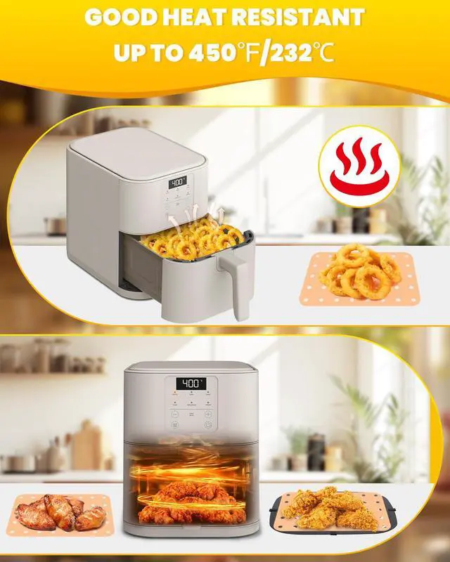Alt view image 6 of 7 - 230PCs Air Fryer Paper Liner Perforated for Bella 6Qt(5lb) Slim Air Fryer Accessories Includes 200PCs Food Grade Disposable Parchment Paper Sheets and 30PCs Extra Pack, Non-Stick Oilproof Easy Cleanup