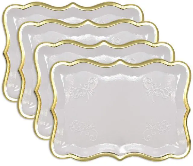 Main image of Gold Rim Display Trays 10 Pack 9 x 13 Inch Cardboard Platters