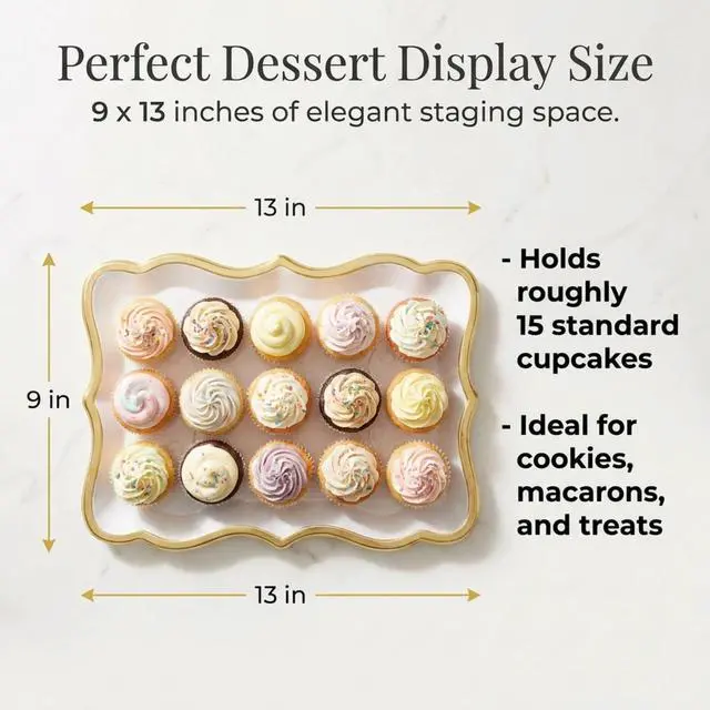 Alt view image 4 of 7 - Gold Rim Display Trays 10 Pack 9 x 13 Inch Cardboard Platters