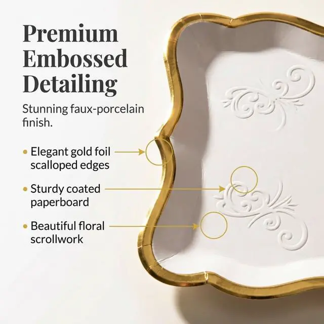 Alt view image 5 of 7 - Gold Rim Display Trays 10 Pack 9 x 13 Inch Cardboard Platters