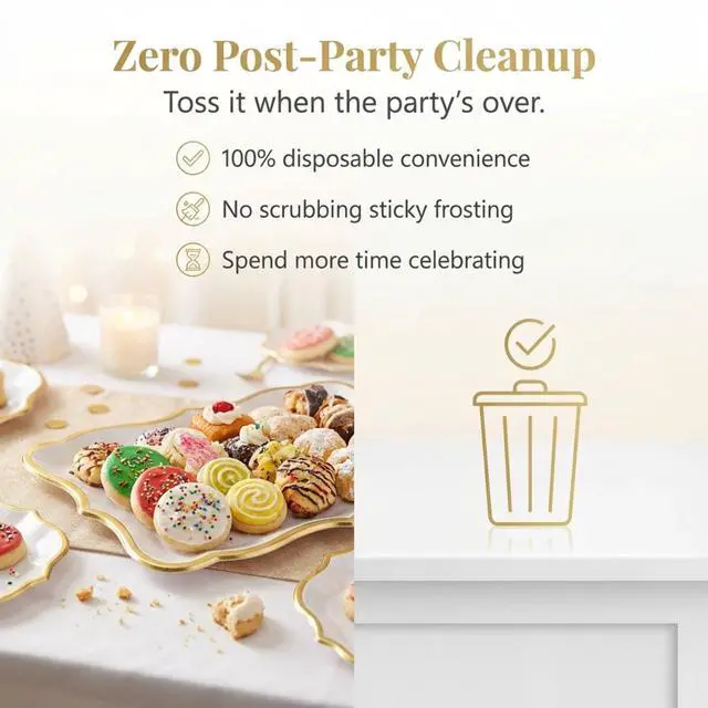 Alt view image 7 of 7 - Gold Rim Display Trays 10 Pack 9 x 13 Inch Cardboard Platters