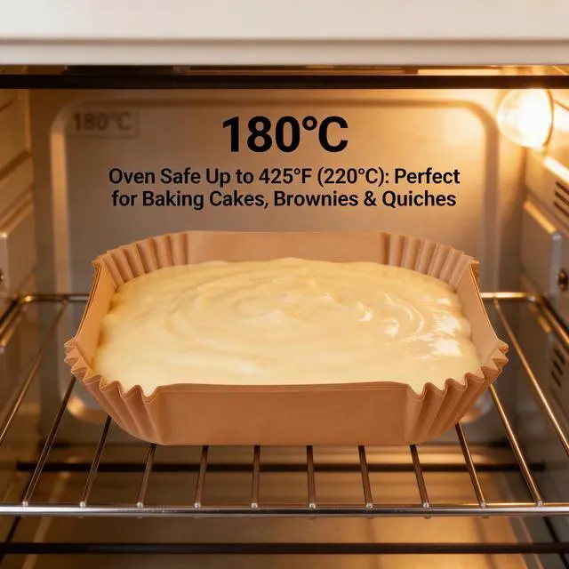Alt view image 7 of 7 - 200 PCS Square Air Fryer Paper Liners Disposable, 6 x 6 ''Non-stick Oil Resistant Air Fryer Parchment Paper Liners, Waterproof, Airfryer Liners for Baking, Roasting Microwave,Oven & Basket