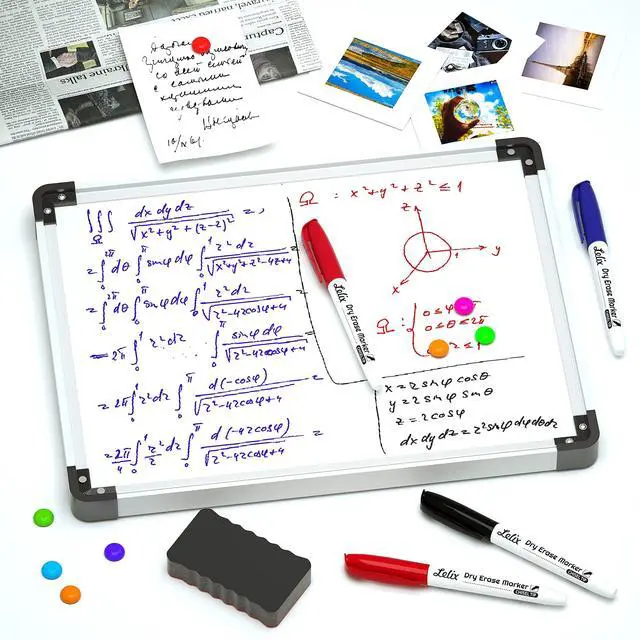 Alt view image 3 of 7 - Dry Erase Markers, 42 Pack 14 Black+14 Blue+14Red Dry Erase Markers Chisel Tip,Dry Erase Markers Bulk,Whiteboard Markers for School, Office Supplies,Perfect for White Board, Mirror,Calender