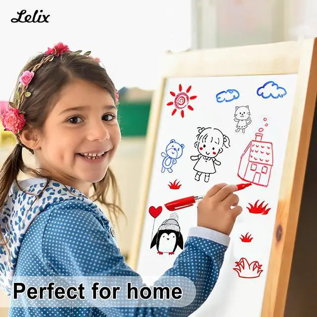 Alt view image 5 of 7 - Dry Erase Markers, 42 Pack 14 Black+14 Blue+14Red Dry Erase Markers Chisel Tip,Dry Erase Markers Bulk,Whiteboard Markers for School, Office Supplies,Perfect for White Board, Mirror,Calender