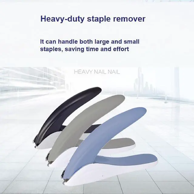 Alt view image 6 of 6 - Heavy Duty Staple Remover Ergonomic Staple Puller Tool for Office School, Home, Fits Standard Staples, Black White
