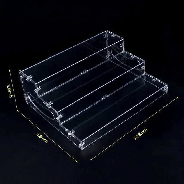Alt view image 5 of 7 - Pantry Organization and Storage Clear Plastics Spice Rack Organizer for Cabinet & Countertop (ASSEMBLY REQUIRED) 3 Tier Organizer Versatile Tierd Shelf Organizer 10.5"