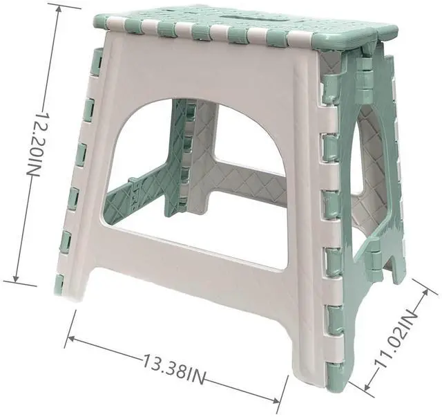 Alt view image 6 of 7 - Shower Stool for Inside Shower Shaving Legs, Foldable Shower Small Shower Stool, Waterproof Plastic Corner Shower Foot Rest, Pedicure Stand Foot Rest,Green