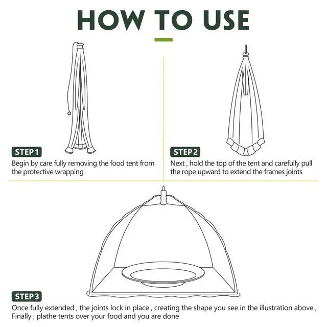 Alt view image 2 of 6 - 4 Pack Mesh Plant Cover Reusable Screen Cloche Dome Plant Protector Tent Collapsible Umbrella for Outdoor Garden Greenhouse Vegetable Flowers Strawberry from Animals(17 x 17 Inch,White)
