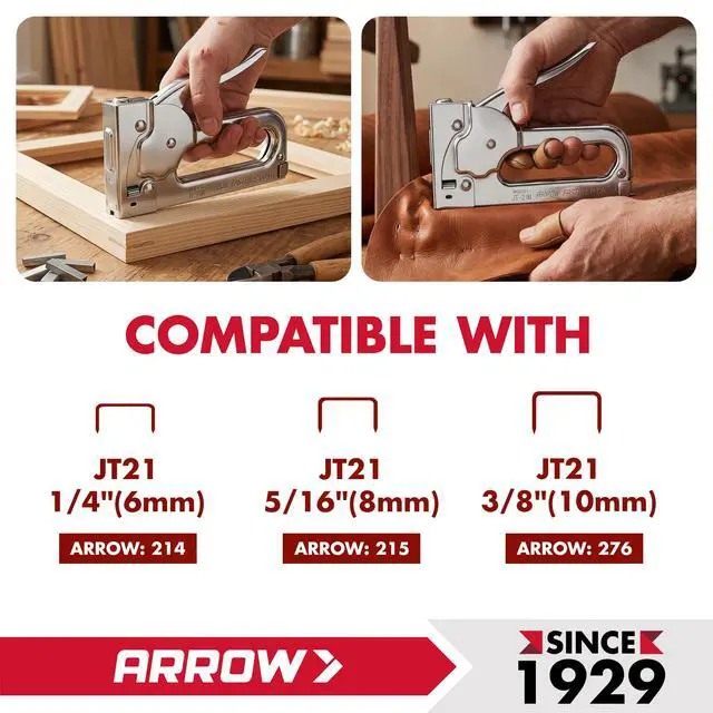 Alt view image 5 of 6 - Professional Light Duty Staple Gun for Upholstery, Crafts, Office, Fits 1/4", 5/16, or 3/8" Staples