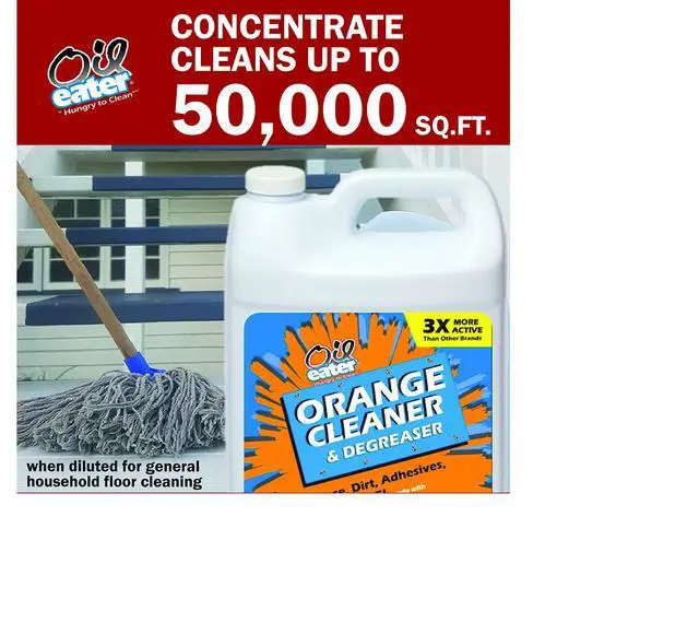 Alt view image 5 of 7 - Orange Cleaner Degreaser, 1-Gallon Concentrate for Oil Removal, Grease Stains and Heavy Duty Automotive, Outdoor, Floor Cleaning, Grease & Gunk