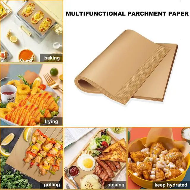 Alt view image 5 of 7 - 200 Pcs Parchment Paper Sheets 9 x 13 Inches, Precut Parchment Paper for Baking, Air Fryer Disposable Paper Liner, HOFHTD Non-Stick Cooking Papers for Grilling, Frying, Steaming