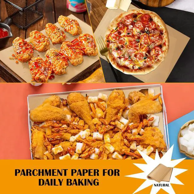 Alt view image 7 of 7 - 200 Pcs Parchment Paper Sheets 9 x 13 Inches, Precut Parchment Paper for Baking, Air Fryer Disposable Paper Liner, HOFHTD Non-Stick Cooking Papers for Grilling, Frying, Steaming