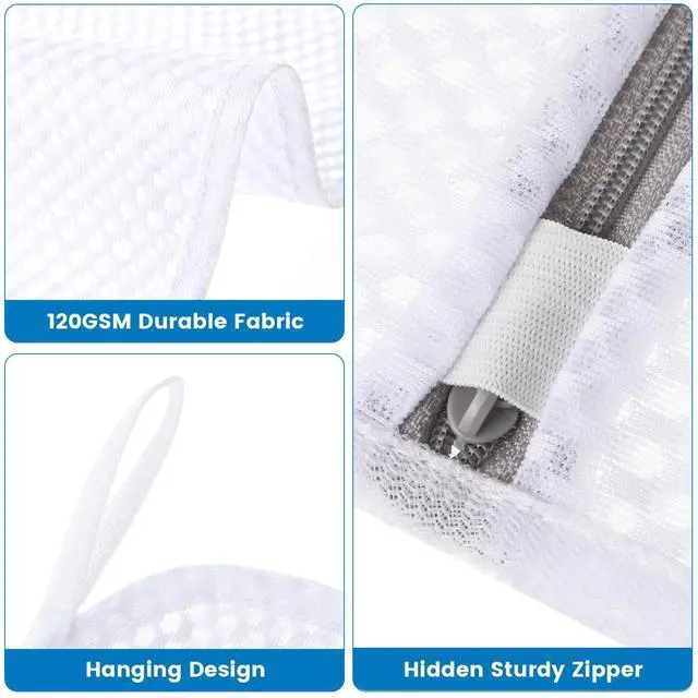 Alt view image 7 of 7 - 2 Pack XXX-Large Mesh Laundry Bags for Delicates, 35 x 43 Inches Reusable Laundry Bag Durable Wash Bags for Washing Machine for College, Family, Travel, Storage