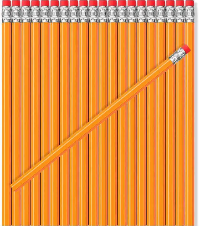 Main image of 120 Pcs #2 HB Pencils with Eraser No 2 Unsharpened Wooden Hexagonal Pencils for Adults Gifts for School Exam art Learning Office Sketching(Yellow)