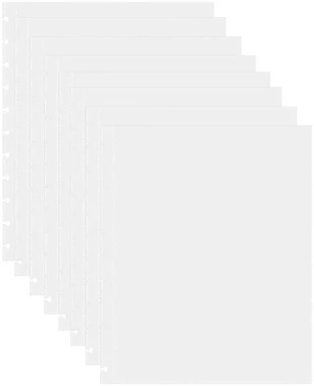 Main image of 50 Piece Clear Sheet Protectors Page Protectors 8.5 x 11 Clear Binder Sheet Protectors Discbound Sheet Protectors for Discbound Holds Letter Size Discbound Binding Cover