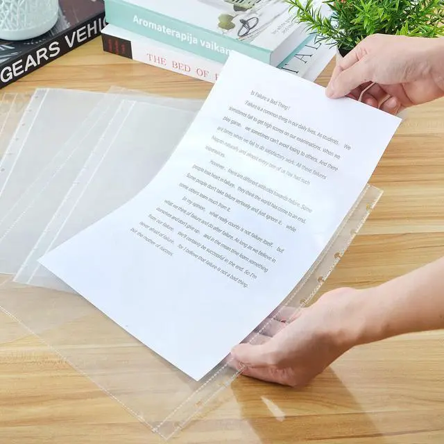 Alt view image 4 of 7 - 50 Piece Clear Sheet Protectors Page Protectors 8.5 x 11 Clear Binder Sheet Protectors Discbound Sheet Protectors for Discbound Holds Letter Size Discbound Binding Cover