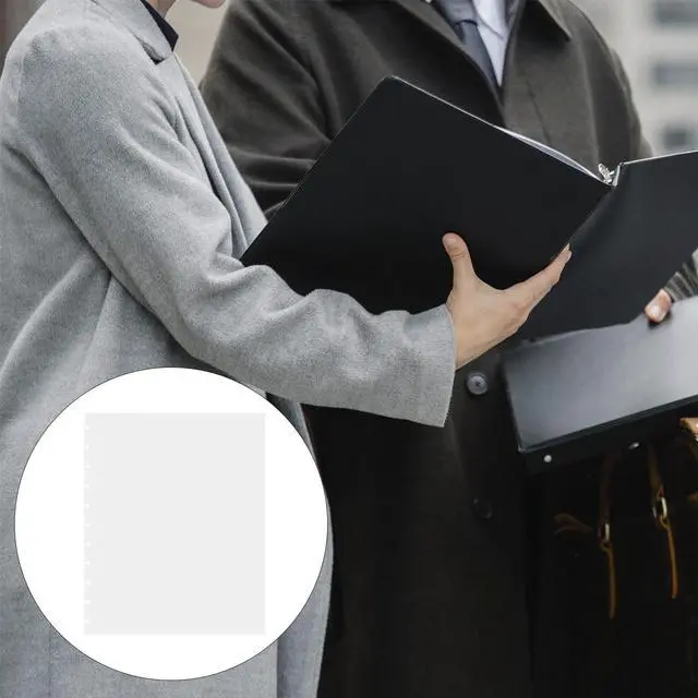 Alt view image 7 of 7 - 50 Piece Clear Sheet Protectors Page Protectors 8.5 x 11 Clear Binder Sheet Protectors Discbound Sheet Protectors for Discbound Holds Letter Size Discbound Binding Cover