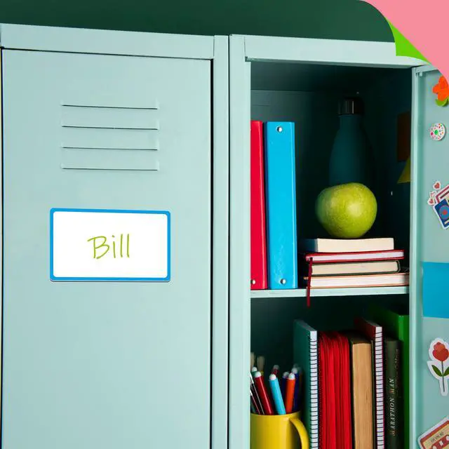 Alt view image 7 of 7 - Magnetic Colorful Labels, 40 PCS Dry Erase Reusable Neon Name Tag Stickers Frame in 8 Colors for Whiteboards Locker Fridge School Office Home (Each Measures 3" x 5")