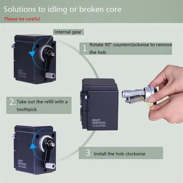 Alt view image 5 of 6 - Manual Pencil Sharpener, School Pencil Sharpener, Helical Steel Blade, Not Easy to Break, for School/Home/Office/Woodworking/Engineering Drawing/Art Drawing Sketching