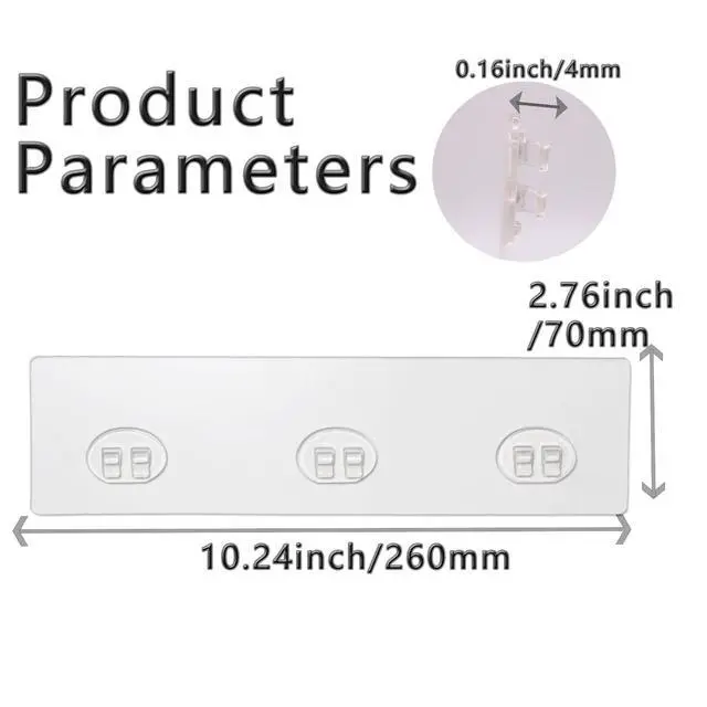 Alt view image 4 of 7 - 2 Pack Shower Caddy Adhesive for Replacement, Strong Transparent Adhesive for Shower Caddy Sticky Pads, No Drilling for Corner Shelf Basket, Bathroom Storage Shelves, Kitchen Racks and Soap Holder