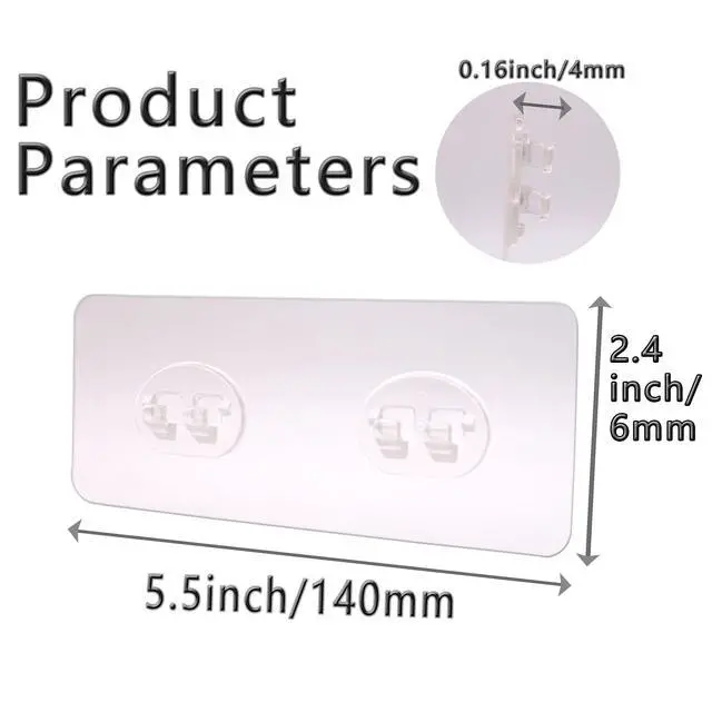 Alt view image 3 of 7 - 8 Pack Shower Caddy Adhesive for Replacement, Strong Transparent Adhesive for Shower Caddy Sticky Pads, No Drilling for Corner Shelf Basket, Bathroom Storage Shelves, Kitchen Racks and Soap Holder