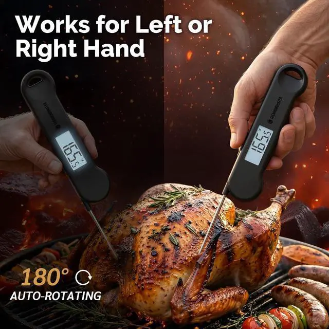 Alt view image 5 of 7 - 0.5 Sec Instant Read Grill Meat Digital Food Cooking BBQ, Black