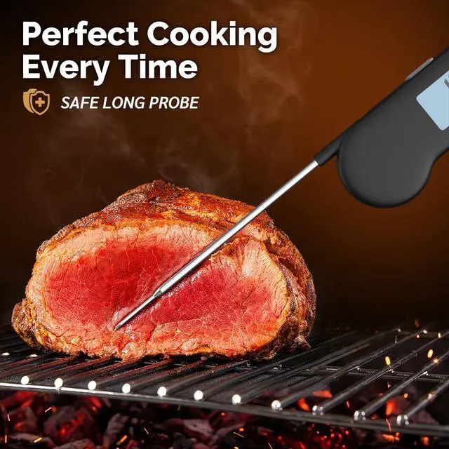 Alt view image 6 of 7 - 0.5 Sec Instant Read Grill Meat Digital Food Cooking BBQ, Black
