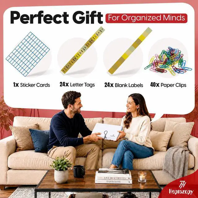 Alt view image 4 of 7 - Plastic Accordion File Organizer, 26 Pockets Expandable File Folder Organizer, A4 Letter Size Filing Organizer with Colorful Tabs, Elastic Cord, 60 Paper Clip, Label & Stickers for Office School Home