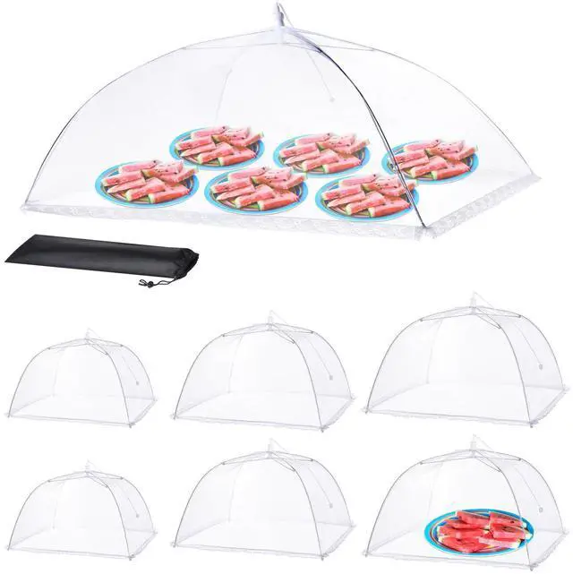 Main image of Food Covers for Outside - Food Tents/Food Covers for Outdoors Mesh Screen, Picnic Pool Party Supplies, Pop-Up and Collapsible, 7 PACK (1*XXL+2*L+2*M+2*S)