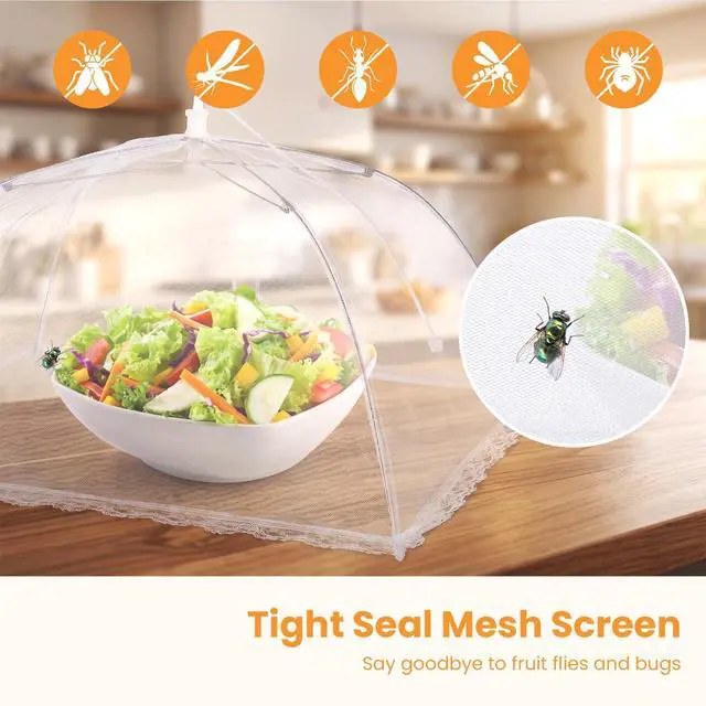 Alt view image 4 of 6 - Food Covers for Outside - Food Tents/Food Covers for Outdoors Mesh Screen, Picnic Pool Party Supplies, Pop-Up and Collapsible, 7 PACK (1*XXL+2*L+2*M+2*S)