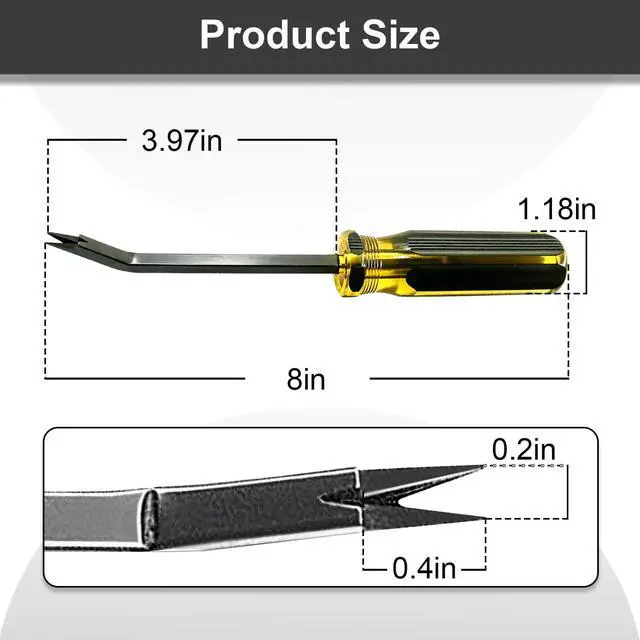 Alt view image 2 of 7 - Heavy Duty Upholstery Staple Remover,Construction Staple Puller Tack Lifter Tool for Carpet, Furniture, Floor, Photo Frame, Wooden Surfaces for Removing Nails,Staples,and Tacks (2 pcs)