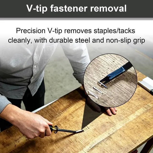 Alt view image 5 of 7 - Heavy Duty Upholstery Staple Remover,Construction Staple Puller Tack Lifter Tool for Carpet, Furniture, Floor, Photo Frame, Wooden Surfaces for Removing Nails,Staples,and Tacks (2 pcs)
