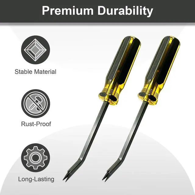 Alt view image 7 of 7 - Heavy Duty Upholstery Staple Remover,Construction Staple Puller Tack Lifter Tool for Carpet, Furniture, Floor, Photo Frame, Wooden Surfaces for Removing Nails,Staples,and Tacks (2 pcs)