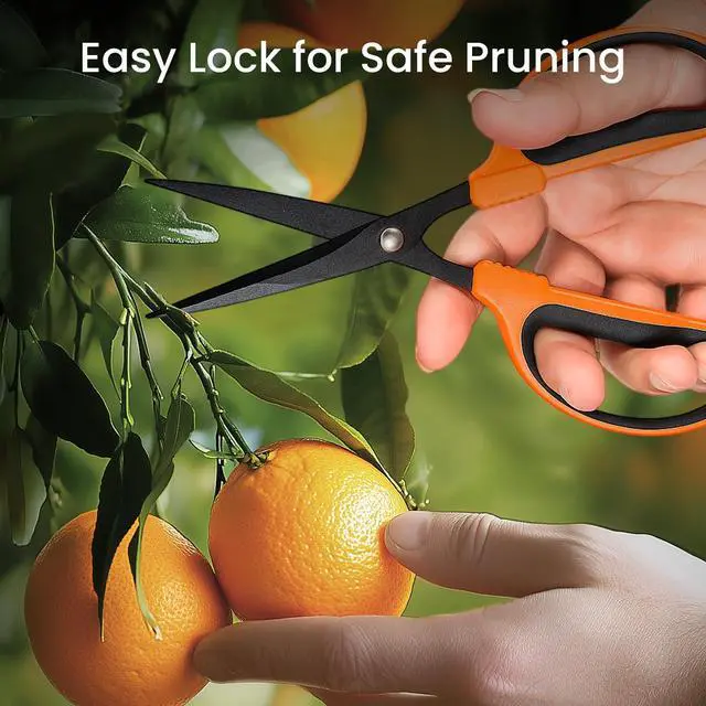 Alt view image 7 of 7 - 3 Packs Trimming Scissors Teflon Coated Non Stick Blades Pruning Shears Gardening Hand Pruning Snips with Straight Stainless Steel Precision Blade