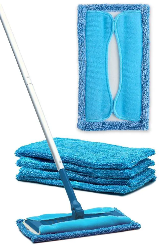 Main image of Microfiber Sweeper Pads, Fit Swiffer Sweeper Mops for A Sustainable Alternative to Disposable Cleaning Pads, Trap Dirt, Dust and Hair and Remove Dirt and Grime, 5 Count