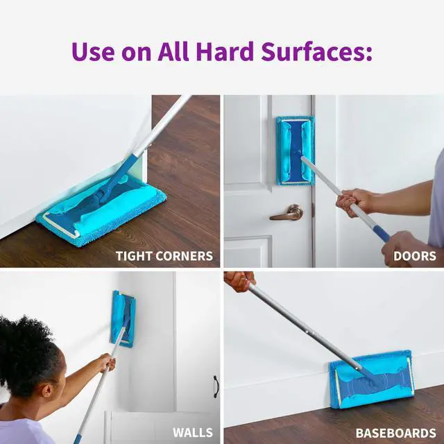 Alt view image 6 of 7 - Microfiber Sweeper Pads, Fit Swiffer Sweeper Mops for A Sustainable Alternative to Disposable Cleaning Pads, Trap Dirt, Dust and Hair and Remove Dirt and Grime, 5 Count