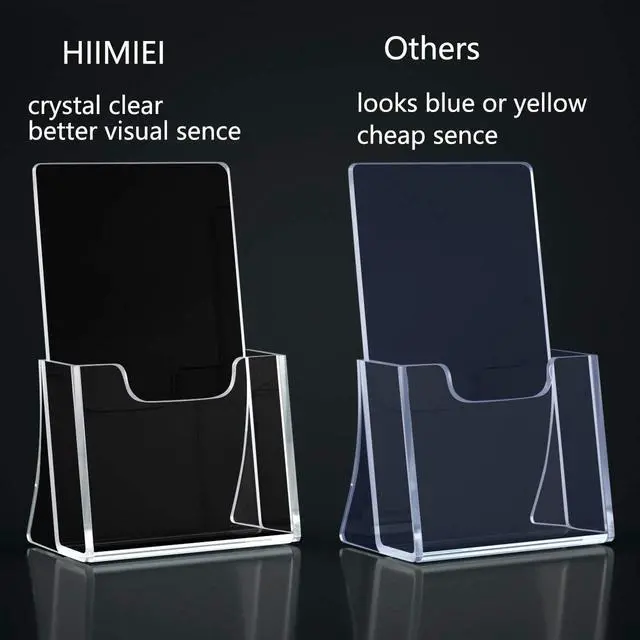 Alt view image 6 of 7 - 2 Pack 4 inch Wide Acrylic Brochure Holders for Pamphlets, Cards, Brochures, Magazines, Literature, Pamphlets Display Stand for Countertop